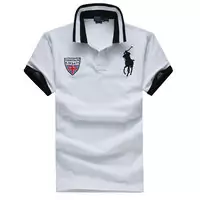 t-shirt hommes polo ralph lauren sport cotton 2013 high collar britain rl1934pc white